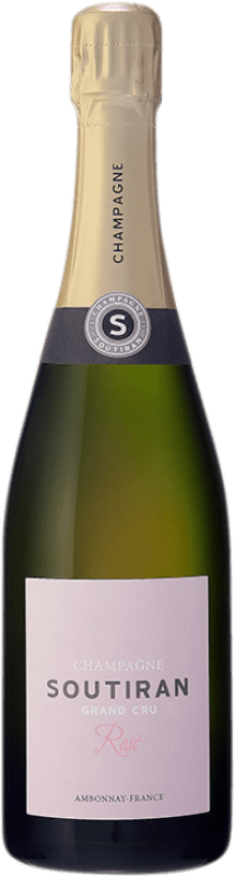 Free Shipping | Rosé Sparkling Wine Soutiran Grand Cru, Rosé A.O.C. Champagne Champagne France Pinot Noir, Chardonnay 75 cl