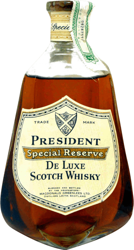 799,95 € | Whiskey Blended Macdonald Greenlees President Special Reserve de Luxe Sammlerexemplar aus den 1970er Jahren Reserve Großbritannien 75 cl