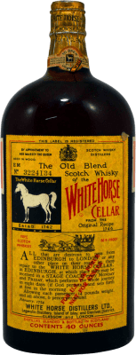 Blended Whisky White Horse 40 Ounces Lagavulin Distillery 1.18 L Spécimen de Collection années 1970's 1 L