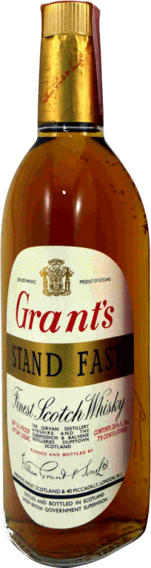 44,95 € | Blended Whisky Grant & Sons Grant's Stand Fast Spécimen de Collection années 1970's Royaume-Uni 75 cl