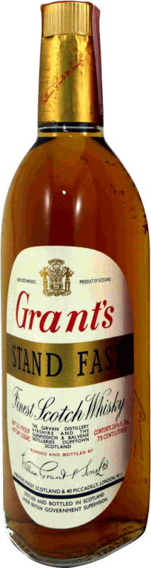 Envío gratis | Whisky Blended Grant & Sons Grant's Stand Fast Ejemplar Coleccionista 1970's Reino Unido 75 cl