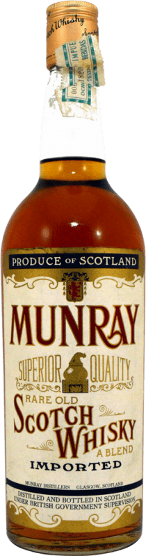 Envoi gratuit | Blended Whisky Munray Distillers Scotch Old Bottling Spécimen de Collection années 1970's Royaume-Uni 75 cl