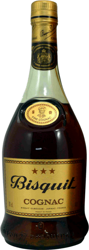 66,95 € | Cognac Bisquit Dubouche 3 Stars Old Bottling Collector's Specimen A.O.C. Cognac France Bottle 70 cl