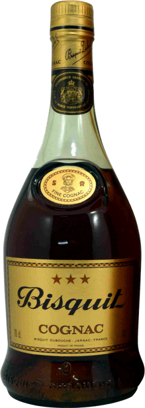 Spedizione Gratuita | Cognac Bisquit Dubouche 3 Stars Old Bottling Esemplare da Collezione A.O.C. Cognac Francia 70 cl