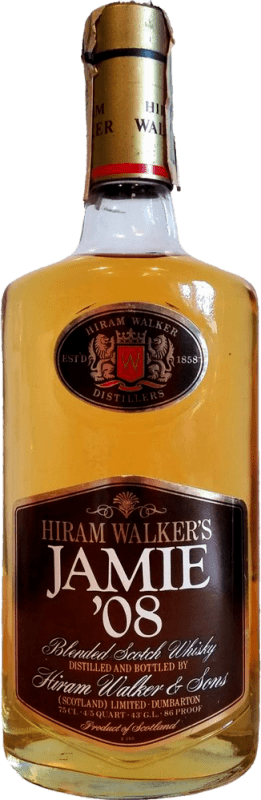38,95 € | Blended Whisky Hiram Walker Jamie '08 en Estuche de Lujo Original Spécimen de Collection Espagne 75 cl