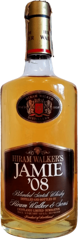 35,95 € Free Shipping | Blended Whisky Hiram Walker Jamie '08 en Estuche Original, Luxury Collector's Item Not for Consumption