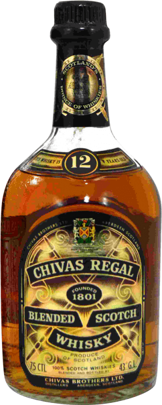 免费送货 | 调和威士忌 Chivas Regal 1980's 英国 75 cl 收藏品 不可食用