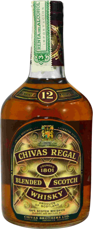 Free Shipping | Whisky Blended Chivas Regal Collector's Specimen 1980's United Kingdom 12 Years 75 cl