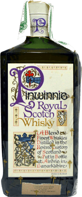 Whisky Blended Pinwinnie in Royal Purple Bag Collector's Specimen 1970's 75 cl