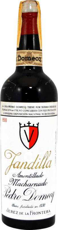 Kostenloser Versand | Verstärkter Wein Pedro Domecq Jandilla Amontillado Sammlerexemplar aus den 1970er Jahren Spanien 75 cl