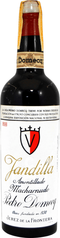 Envío gratis | Vino Generoso Fortificado Pedro Domecq Jandilla 1970's Amontillado España 75 cl Ejemplar Coleccionista No Apto para Consumo