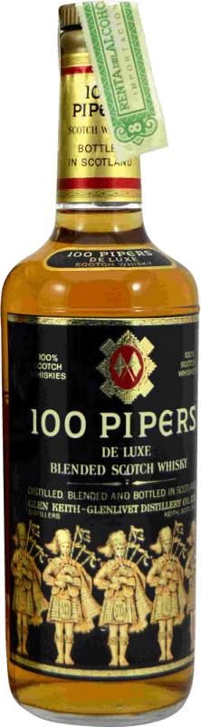 10,95 € 免费送货 | 威士忌混合 Glenlivet 100 Pipers Glenlivet Destillery 珍藏版 1970 年代