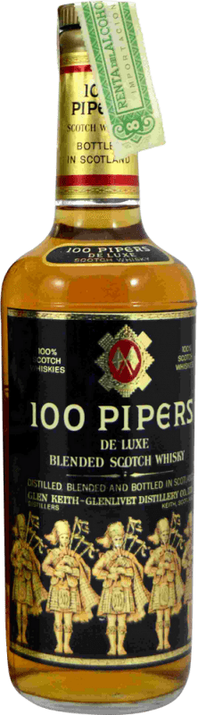 10,95 € | Купажированный виски Glenlivet 100 Pipers Glenlivet Distillery 1970's Объединенное Королевство 75 cl Коллекционный экземпляр Не предназначен для употребления