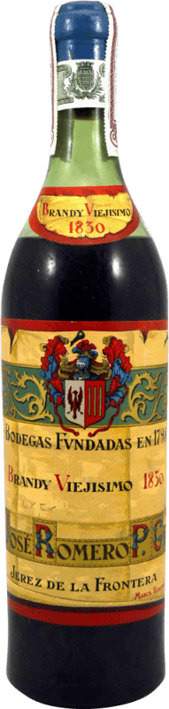 192,95 € | Brandy José Romero 1960's Extra Viejo — Extra Vieux Espagne 75 cl Objet de Collection Non Destinée à la Consommation