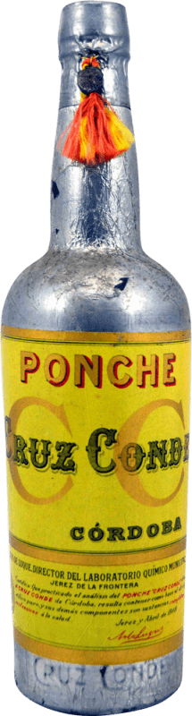 Free Shipping | Spirits Cruz Conde Ponche Collector's Specimen 1970's Spain 75 cl