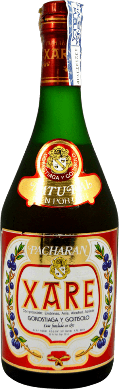 Envoi gratuit | Pacharan Gorostiaga y Goitisolo Xare 100% Natural Spécimen de Collection années 1980's Espagne 70 cl