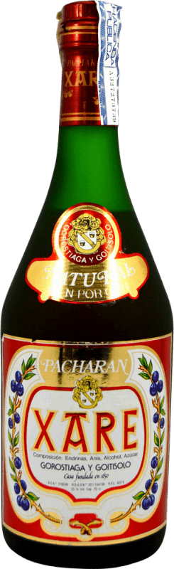 Free Shipping | Pacharán Gorostiaga y Goitisolo Xare 1980's Natural Spain 70 cl Collector's Item Not for Consumption