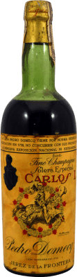 Brandy Conhaque Pedro Domecq Carlos I Estilo Fine Champagne Espécime de Colecionador década de 1960 75 cl