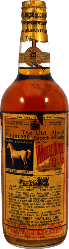 Бесплатная доставка | Виски смешанные White Horse White Horse Lagavulin Distillery Коллекционный образец 1960-х гг Объединенное Королевство 75 cl