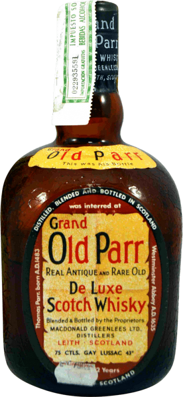 35,95 € Envoi gratuit | Whisky Blend Macdonald Greenlees Grand Old Parr 1970's Objet de Collection Non Destinée à la Consommation