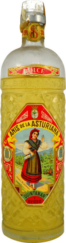 38,95 € | Anice Anís de la Asturiana Francisco Serrano 1970's Spagna 1 L Esemplare da Collezione Non Idoneo al Consumo