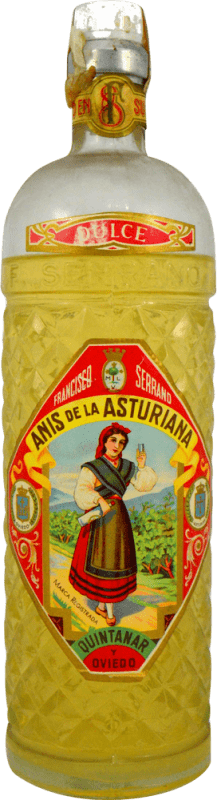 43,95 € | Anislikör Anís de la Asturiana Francisco Serrano Sammlerexemplar aus den 1970er Jahren Spanien 1 L