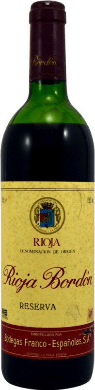 25,95 € Free Shipping | Red wine Bodegas Franco Españolas Bordón Collector's Specimen Reserve D.O.Ca. Rioja