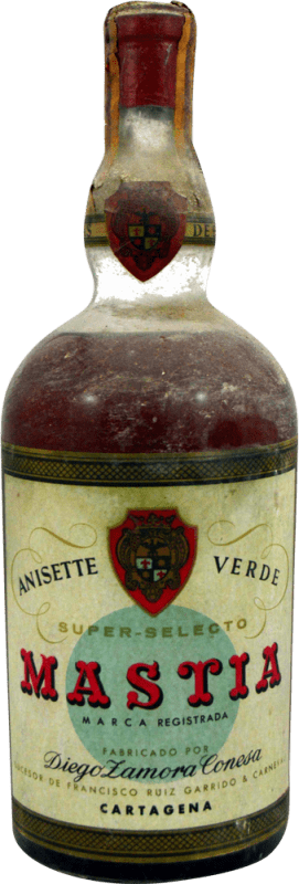 66,95 € | Anice Diego Zamora Conesa Mastia 1940's Verde Spagna 1 L Esemplare da Collezione Non Idoneo al Consumo