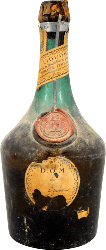 Envio grátis | Licores Sociedad Benedictine Tapón de Plomo Espécime de Colecionador década de 1940 França 75 cl