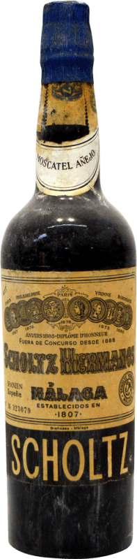 Kostenloser Versand | Süßer Wein Hermanos Scholtz Sammlerexemplar aus den 1930er Jahren Spanien Muskateller 75 cl