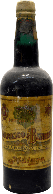 Free Shipping | Sweet wine Carrasco & Benítez Hoja de Parra Añejo Collector's Specimen 1940's Spain Muscat 1 L