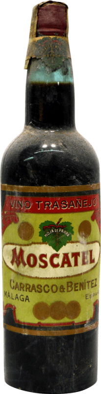 Бесплатная доставка | Сладкое вино Carrasco & Benítez 1940's Испания Moscatel — Мускат 75 cl Коллекционный экземпляр Не предназначен для употребления