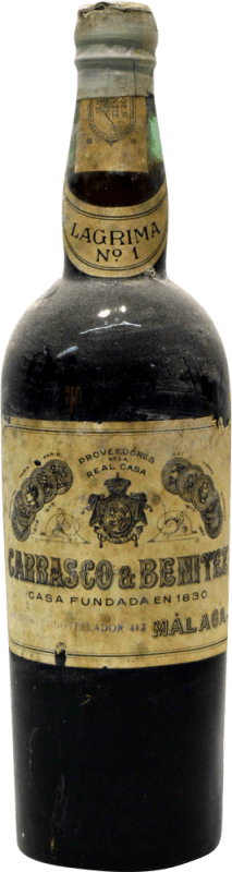 Free Shipping | Fortified Wine Carrasco & Benítez Lágrima Nº 1 1940's Spain 75 cl Collector's Item Not for Consumption