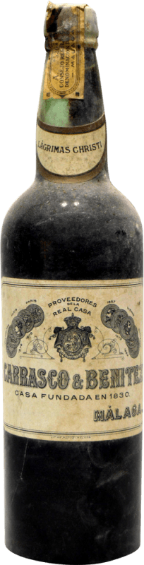 送料無料 | 酒精強化ワイン Carrasco & Benítez Lágrimas Christi Málaga 1940's スペイン 75 cl コレクターズアイテム 飲食不可