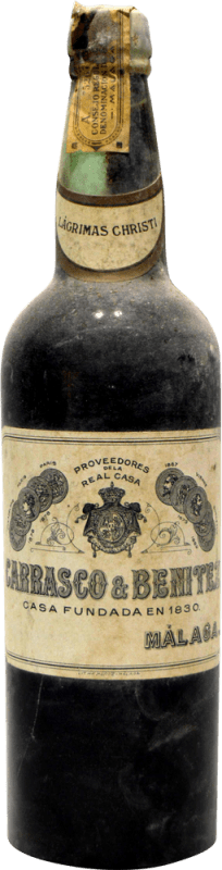 Spedizione Gratuita | Vino fortificato Carrasco & Benítez Lágrimas Christi Málaga Esemplare da Collezione anni '40 Spagna 75 cl