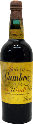 Pérez Urruti Cumbre Ronda 1930's Solera 75 cl Objet de Collection Non Destinée à la Consommation