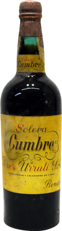 Free Shipping | Fortified wine Pérez Urruti Solera Cumbre Ronda Collector's Specimen 1930's Spain 75 cl