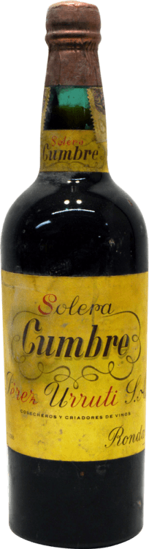 Envio grátis | Vinho Generoso Fortificado Pérez Urruti Cumbre Ronda 1930's Solera Espanha 75 cl Exemplar de colecionador Não Próprio para Consumo
