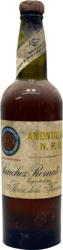 Envio grátis | Vinho Generoso Fortificado Sánchez Romate N.P.U. Non Plus Ultra 1930's Amontillado Espanha 75 cl Exemplar de colecionador Não Próprio para Consumo