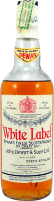 Blended Whisky Dewar's White Label 1970's 75 cl Sammlerstück Nicht zum Verzehr Geeignet