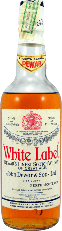 39,95 € Envío gratis | Whisky Blended Dewar's White Label 1970's Ejemplar Coleccionista No Apto para Consumo