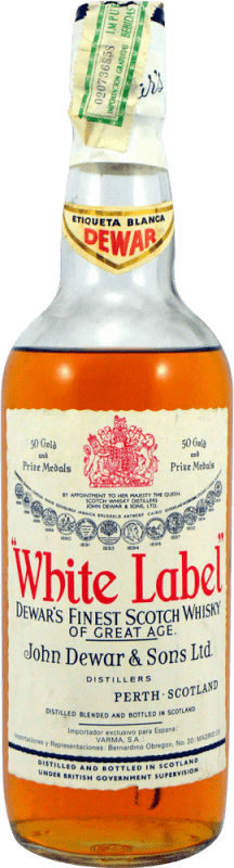 44,95 € | Whisky Blended Dewar's White Label Ejemplar Coleccionista 1970's Reino Unido 75 cl