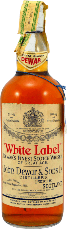 149,95 € Envío gratis | Whisky Blended Dewar's White Label Ejemplar Coleccionista No Apto para Consumo