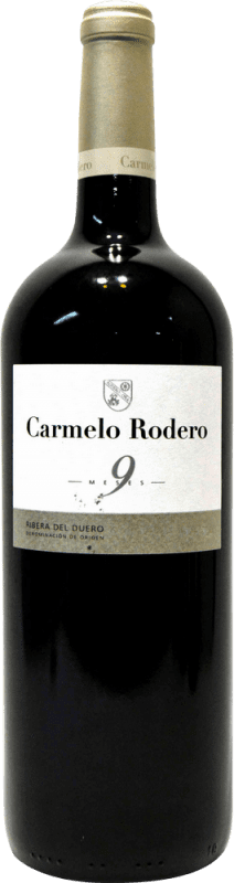 32,95 € | Vino tinto Carmelo Rodero 9 Meses D.O. Ribera del Duero Castilla y León España Tempranillo Botella Magnum 1,5 L