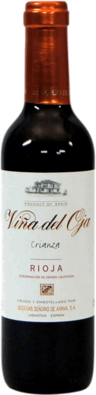 2,95 € Envio grátis | Vinho Tinto Señorío de Arana Viña del Oja Crianza D.O.Ca. Rioja Meia Garrafa 37 cl