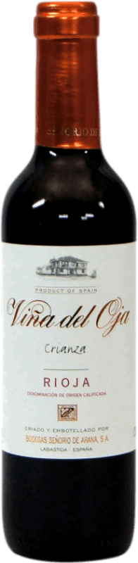 Envío gratis | Vino tinto Señorío de Arana Viña del Oja Crianza D.O.Ca. Rioja La Rioja España Tempranillo, Mazuelo Media Botella 37 cl