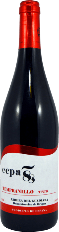 Envoi gratuit | Vin rouge Cepa 88 D.O. Ribera del Guadiana Estrémadure Espagne Tempranillo 75 cl