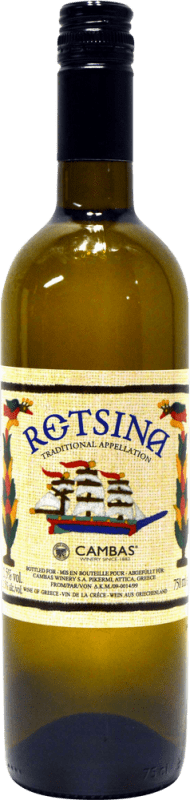 Free Shipping | White wine Cambas Retsina Greece 75 cl