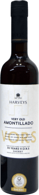 79,95 € | Vin fortifié Harvey's V.O.R.S. Amontillado D.O. Jerez-Xérès-Sherry Andalousie Espagne Palomino Fino Bouteille Medium 50 cl