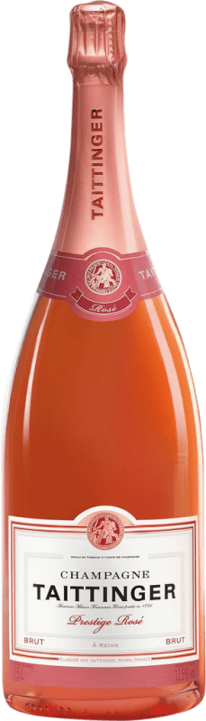 146,95 € | Espumante rosé Taittinger Prestige Rose A.O.C. Champagne Champagne França Pinot Preto, Chardonnay Garrafa Magnum 1,5 L